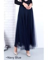 QA-659 SWEET WOMEN'S SKIRT NAVY BLUE