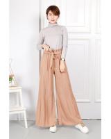 QA-675 SELF TIE PALAZZO KHAKI