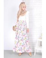 QA-678 LOVELY FLORAL PRINTED SKIRT 01