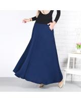 QA-679 WOMEN'S MAXI SKIRT BLUE