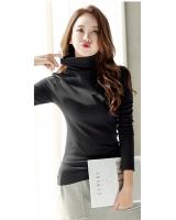 KW80521 BASIC HIGH NECK TOP BLACK