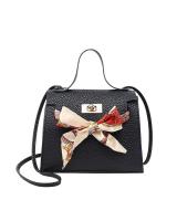 KW80560 TRENDY RIBBON WOMEN BAG BLACK
