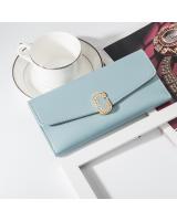 KW80602 WOMEN'S LONG WALLET LIGHT BLUE