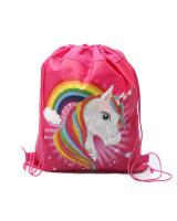 KW80703 KIDS UNICORN DRAWSTRING BAG HOT PINK UNICORN