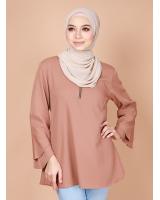 QA-735 BASIC PLAIN BLOUSE AS PICTURE
