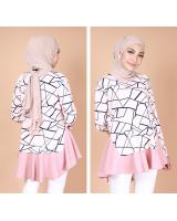 QA-736 WOMEN'S FASHION BLOUSE PINK