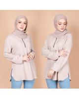 QA-739 LOVELY CASUAL BLOUSE KHAKI
