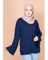 QA-740 WOMEN'S BLOUSE NAVY BLUE