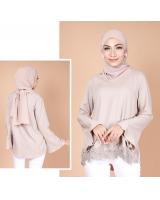 QA-745 FLARE SLEEVES BLOUSE KHAKI
