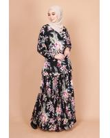 QA-765 TROPICAL PRINTED SET WEAR BLACK