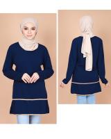 QA-772 ATIQA BLOUSE NAVY BLUE