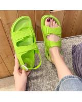 QA-777 BUCKLE FLAT SANDALS GREEN
