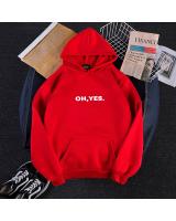 KW80730 OH YES HOODIE RED
