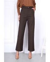 QA-802 ELASTIC PANTS BROWN