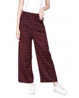 QA-813 CHECKERED PANTS WINE