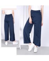 QA-813 CHECKERED PANTS BLUE