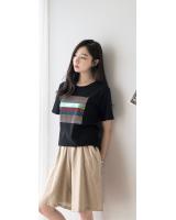 QA-826 A LINE PANTS CREAM