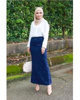QA-829 FLOWER MERMAID SKIRT BLUE