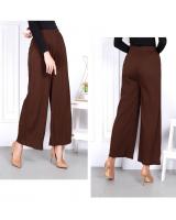 QA-832 PLEATED CASUAL PANTS DARK BROWN