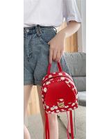 KW80898 Daisy Printed Korean Backpack Red