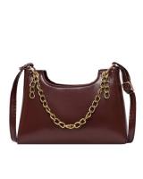 KW80905 Chain Sling Handbag Dark Brown