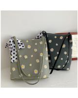 KW80907 Daisy Flower Tote Bag Green