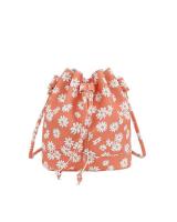 KW80910 Floral Bucket Handbag Orange