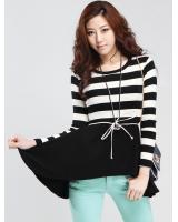BM71401 Stripe Flare Top As Picture