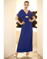BM71423 Deep V Dress Blue
