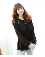 BM71447 Lace Panel Top Black