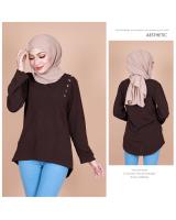 QA-845 - Stylish Simple Blouse Brown