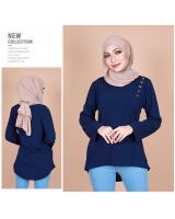 QA-845 - Stylish Simple Blouse Blue