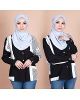 QA-868 - Trendy Maze Vintage Blouse Black