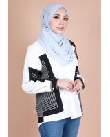 QA-868 - Trendy Maze Vintage Blouse White