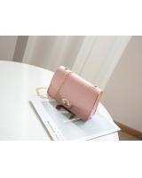 QA-873 - Stylish Lock Chain Sling Bag Pink