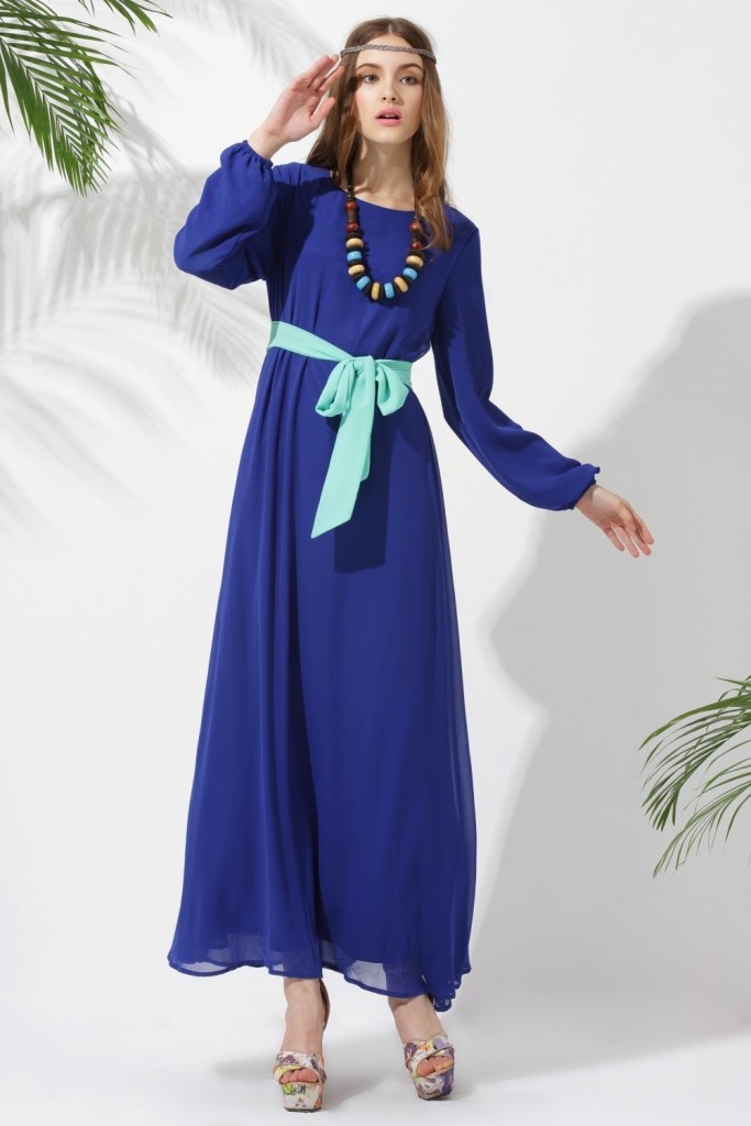 WH3311 Fashion Jubah Dark Blue