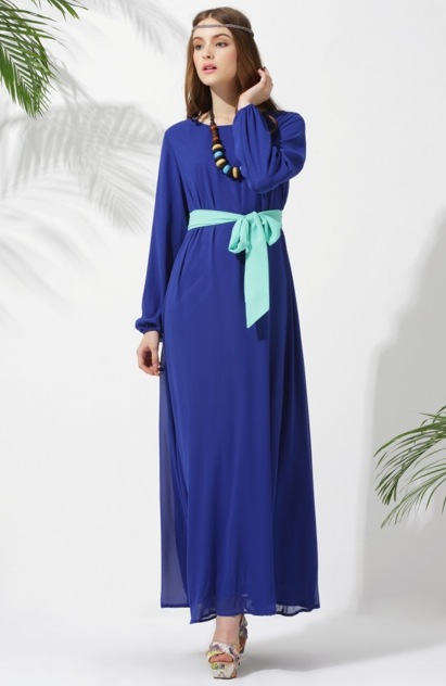 WH3311 Fashion Jubah Dark Blue