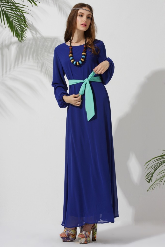 WH3311 Fashion Jubah Dark Blue