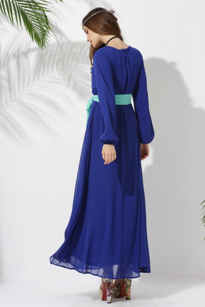 WH3311 Fashion Jubah Dark Blue