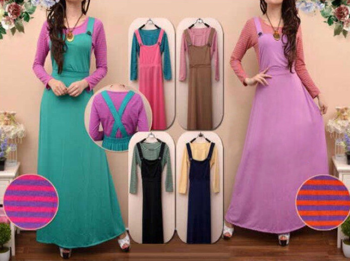 WH3313 Two Pieces Jubah Purple