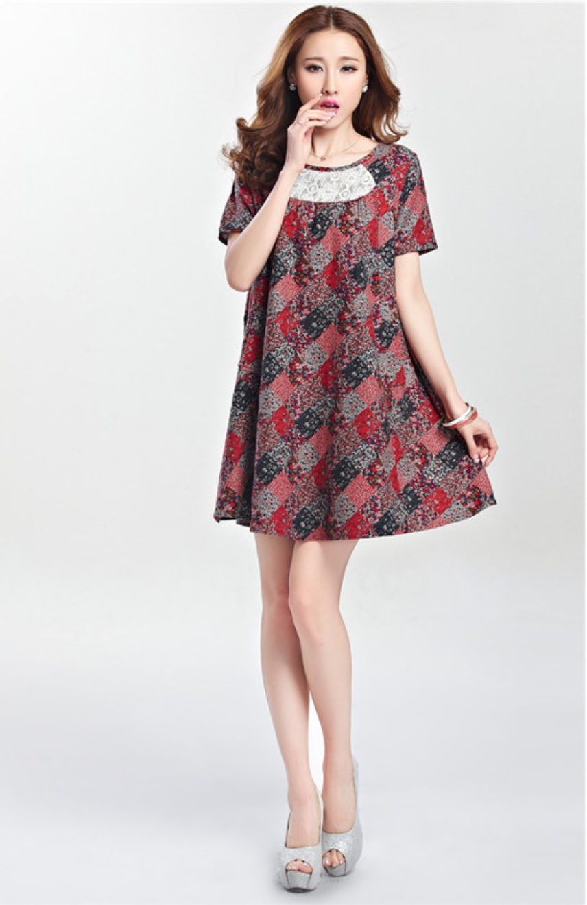WD5699 Fashion Dress Maroon