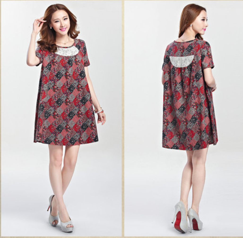 WD5699 Fashion Dress Maroon