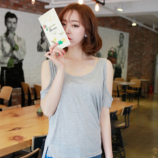 WT5705 Fashion Sexy Top Grey