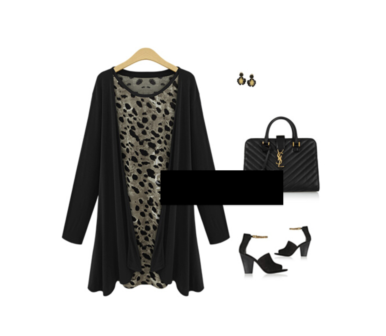 WT5776 Two Pieces Top Black