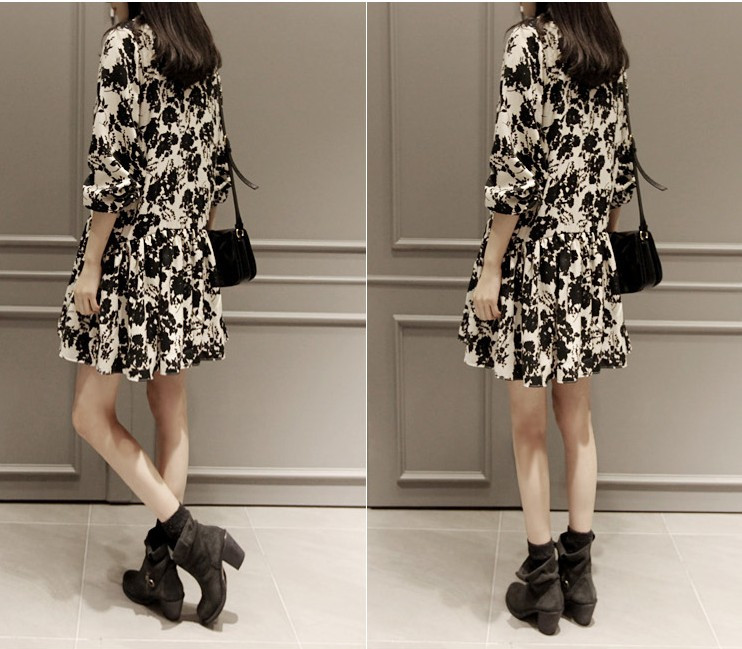 WD5875 Floral Dress As Picture