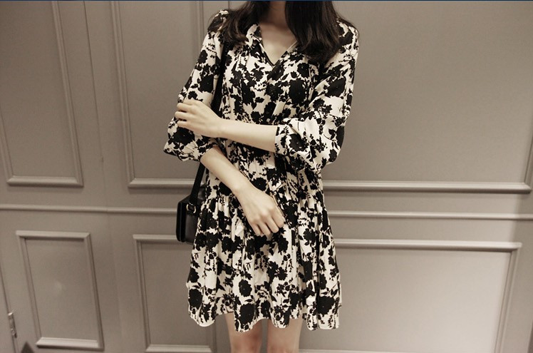 WD5875 Floral Dress As Picture