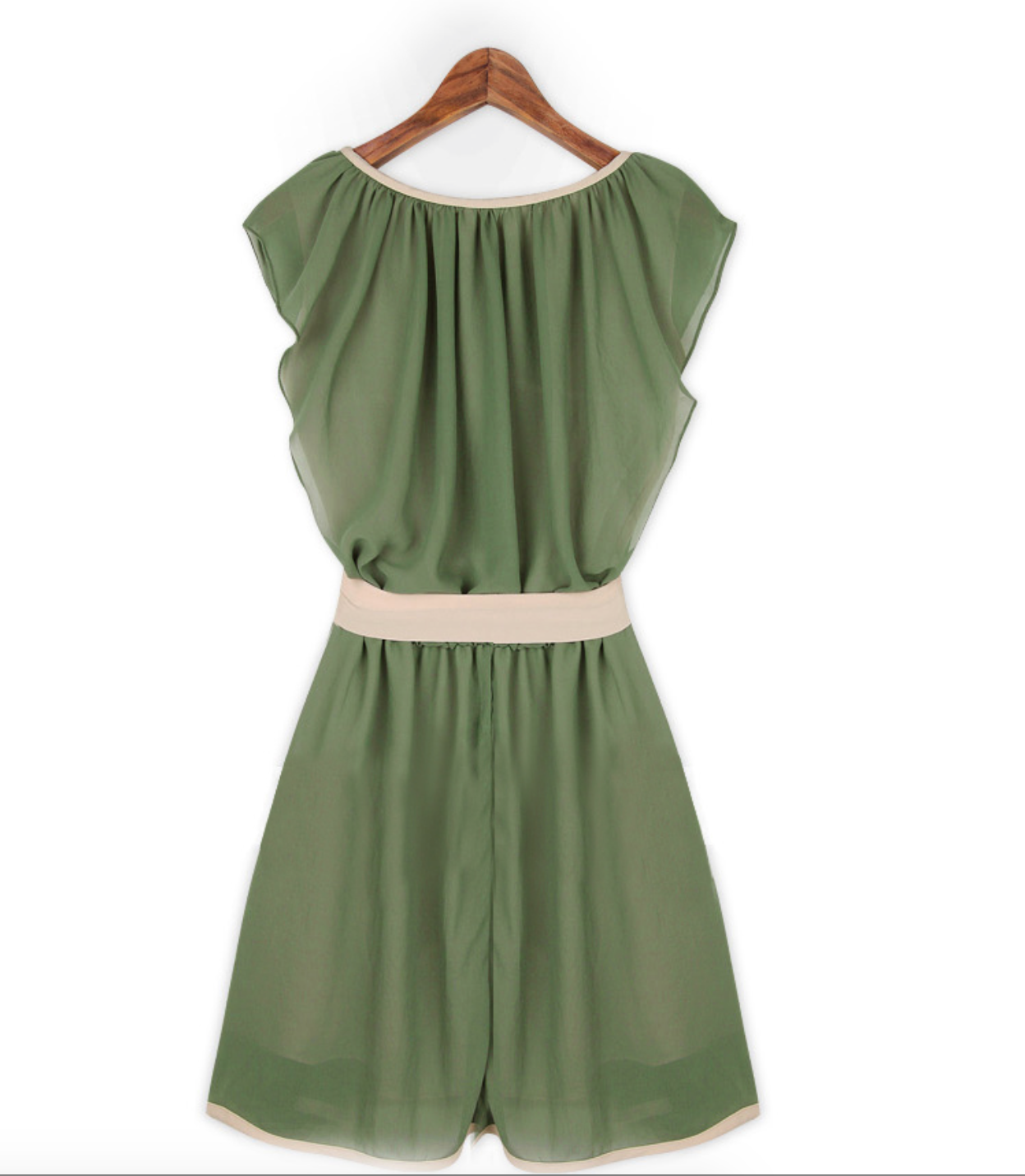 WD5915 Pretty Chiffon Dress Green 11 11 Sale Women Fashion 