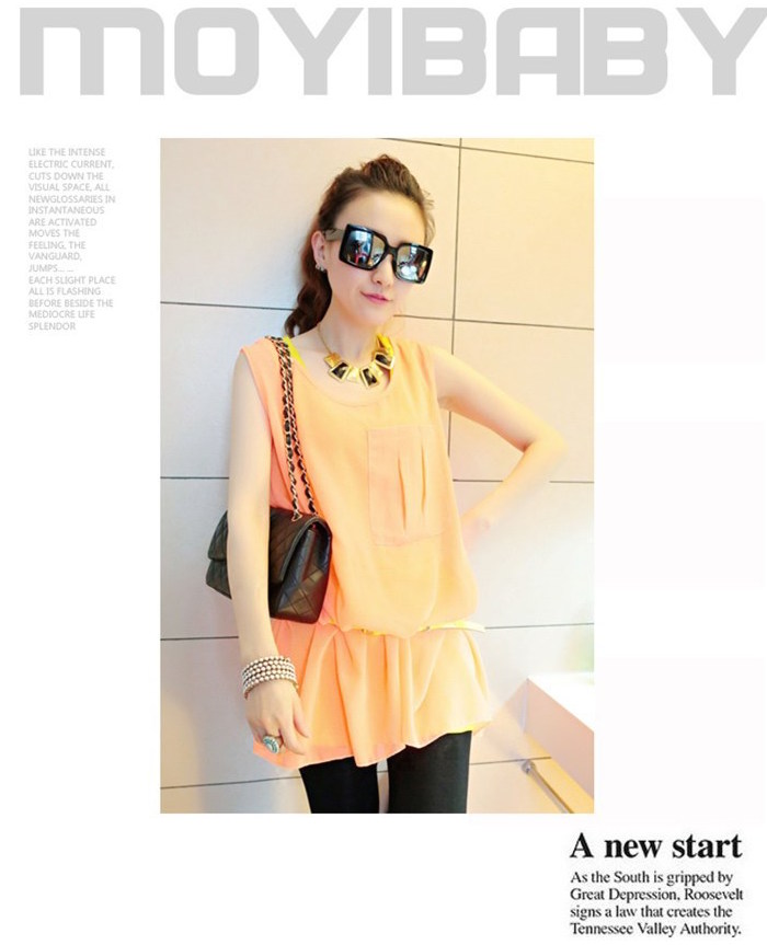 WT5932 Two Pieces Top Orange