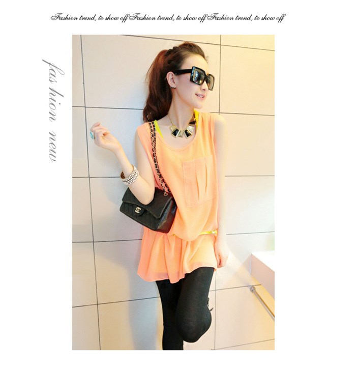 WT5932 Two Pieces Top Orange