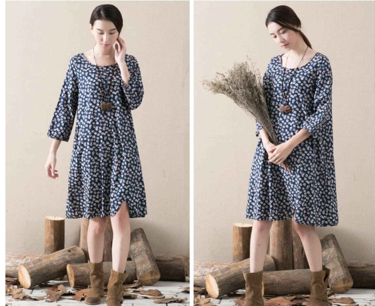 WD6001 Floral Dress As Picture